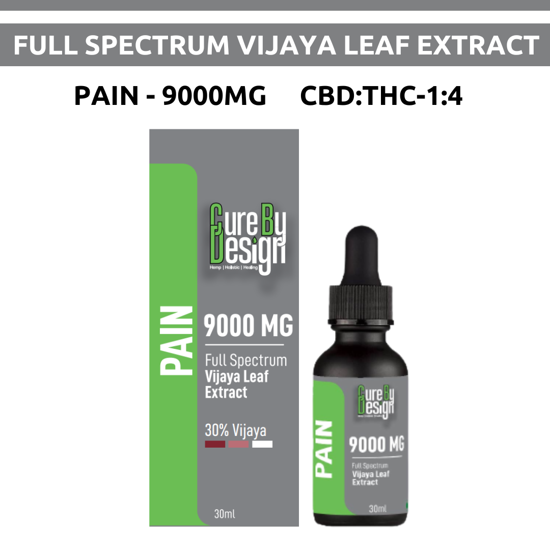 Cure By Design- Pain (30%) | Vijaya Full Spectrum Extract Tincture 300mg/ml (CBD : THC - 1 : 4)