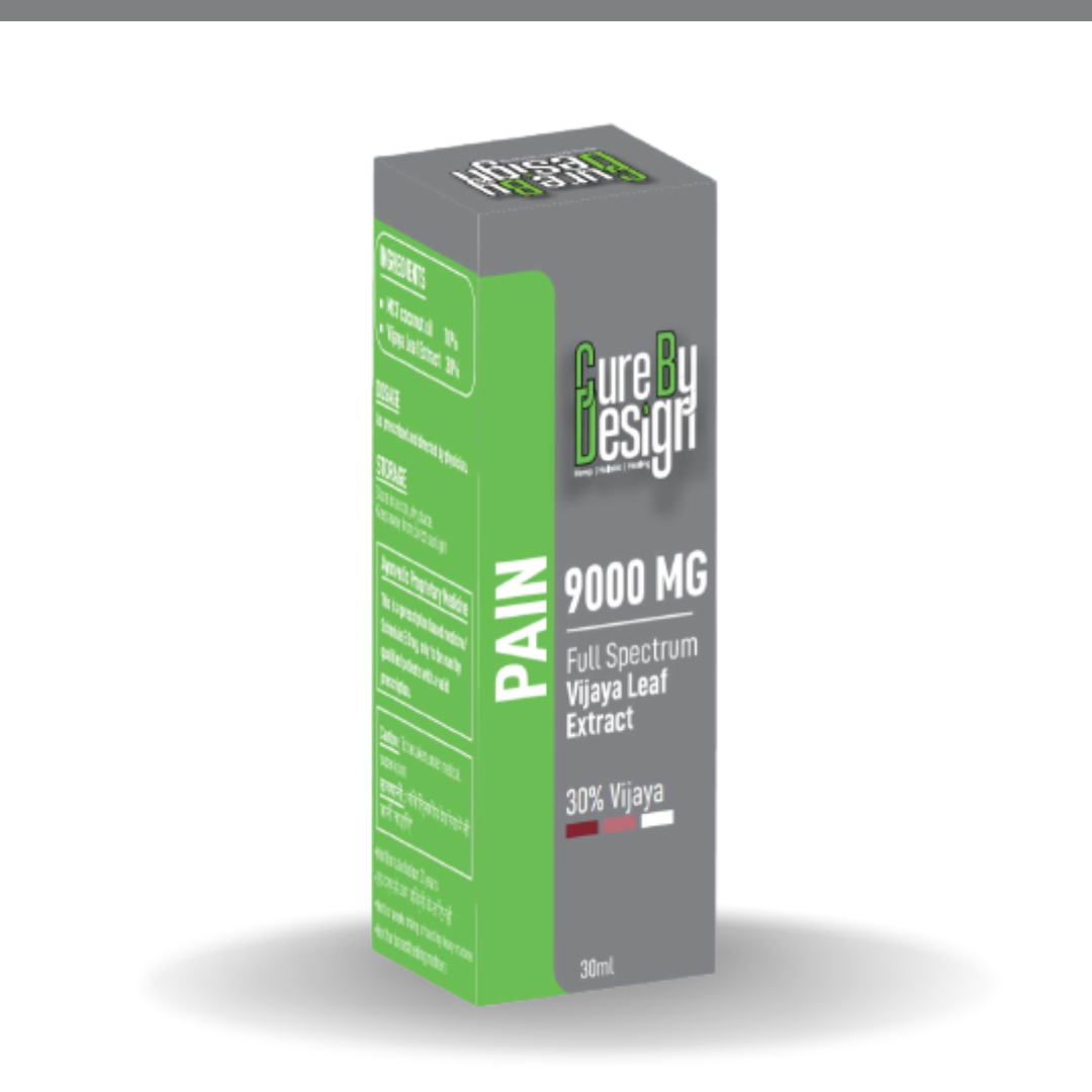 Cure By Design- Pain (30%) | Vijaya Full Spectrum Extract Tincture 300mg/ml (CBD : THC - 1 : 4)