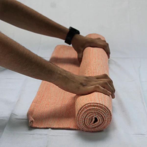 Kheoni Herbal Drill Plain Yoga Mat.