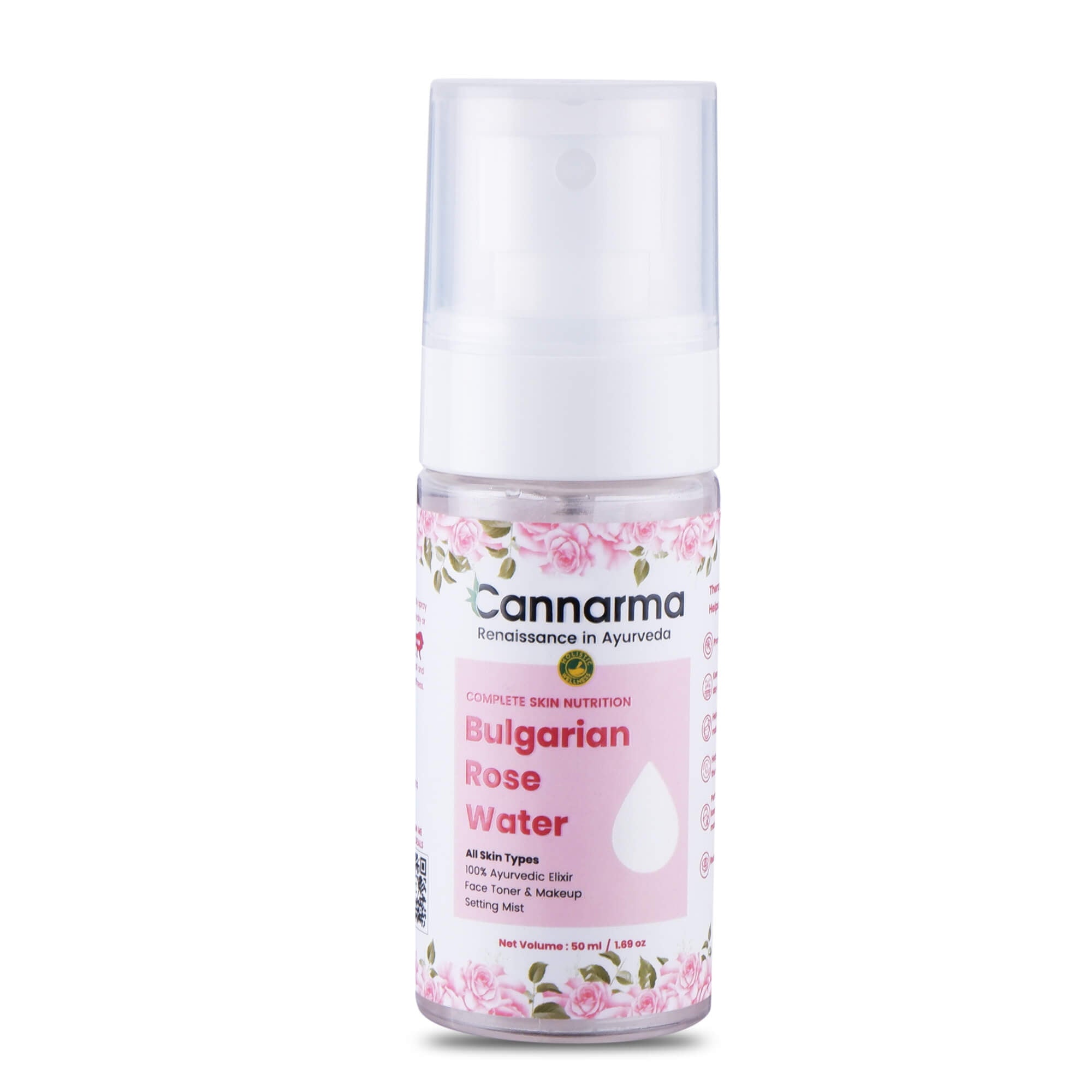 Cannarma Bulgarian Rose Water | Toner, Face Mist, Hair Spray- Skin Hydrating Spray