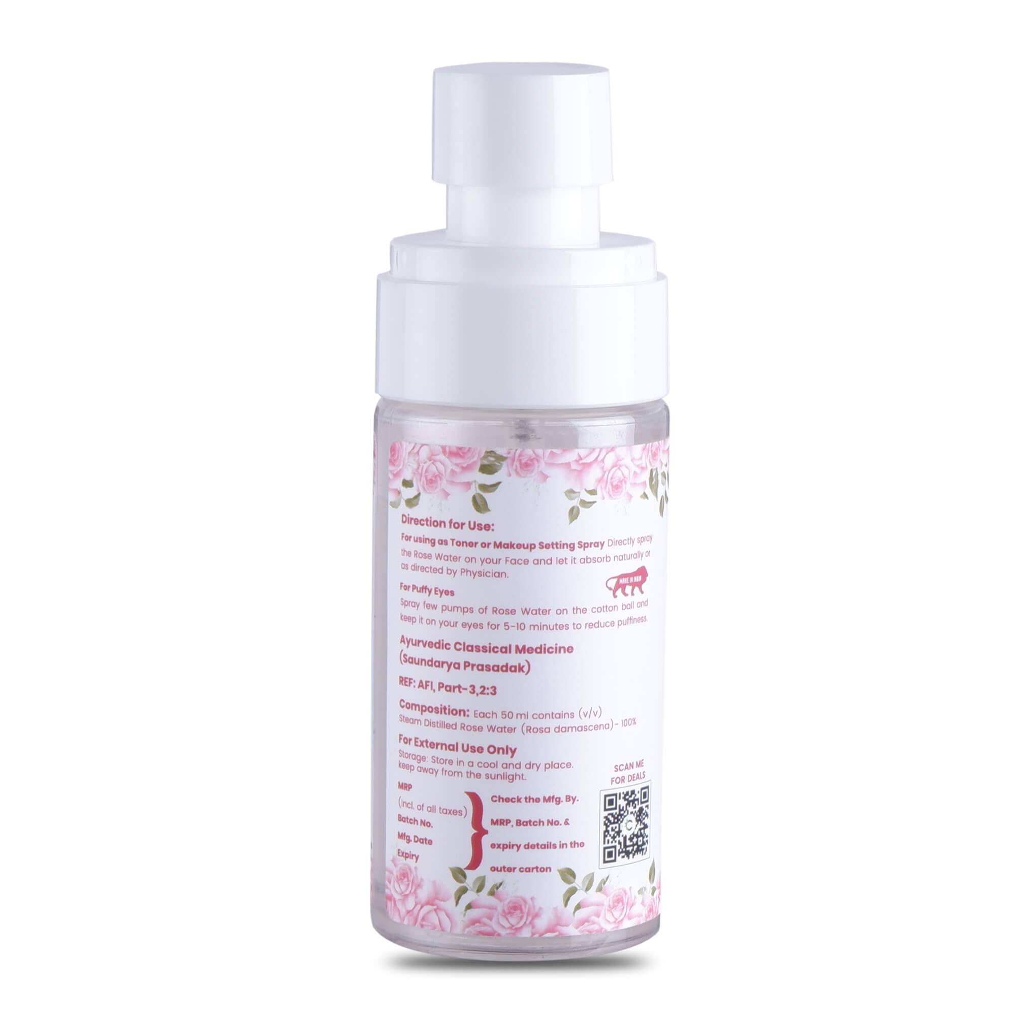 Cannarma Bulgarian Rose Water | Toner, Face Mist, Hair Spray- Skin Hydrating Spray