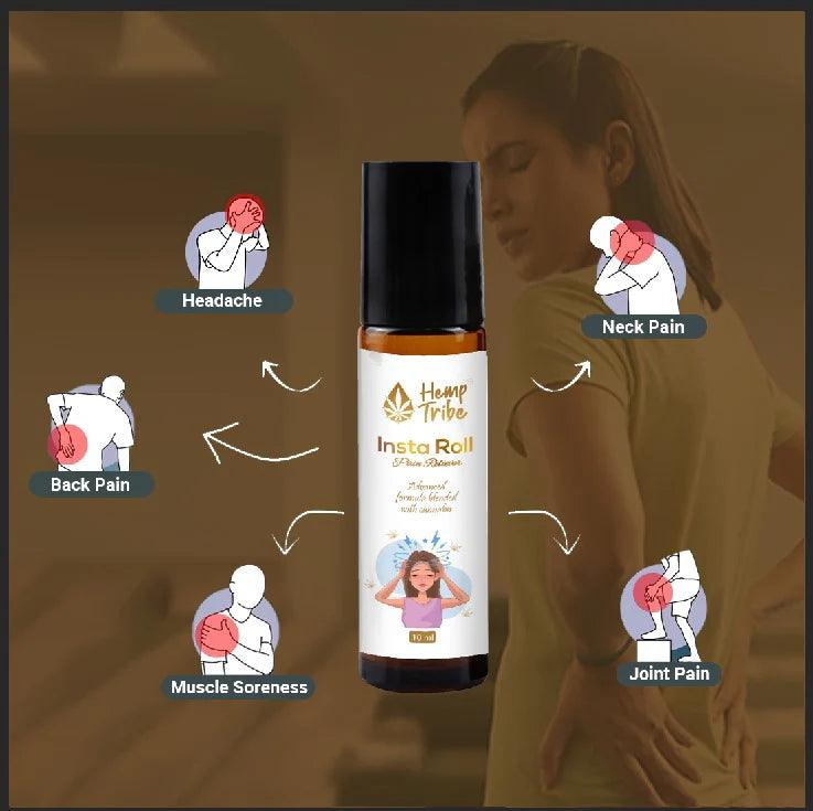 Hemp Tribe- Insta Roll Pain RelieverRoll onInsta Roll Pain Reliever - Hemp Relief Solution | Rapid Pain Relief, Non-Greasy