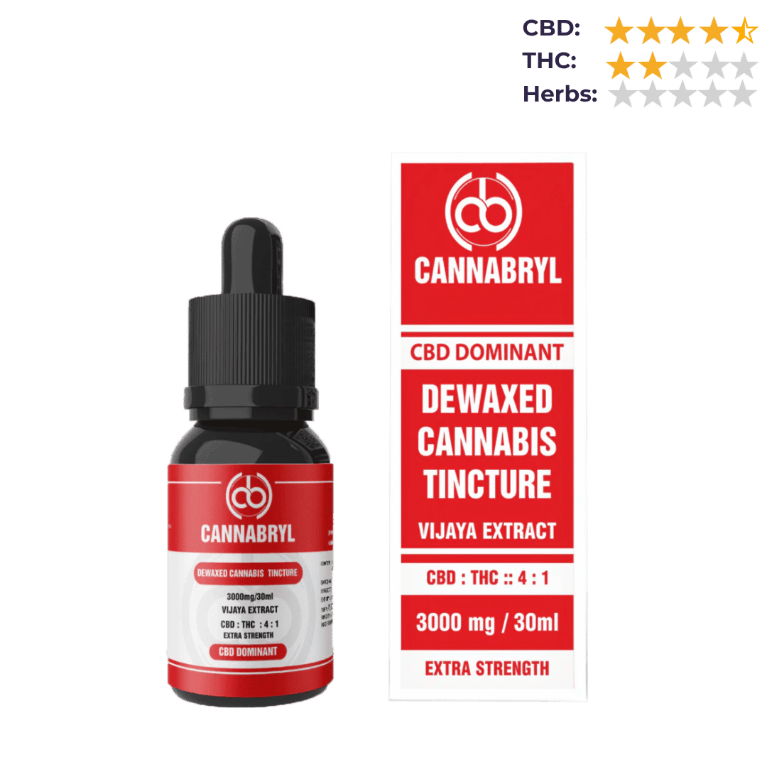 Cannabryl - Dewaxed Cannabis THC - CBD Tincture 4:1 3000mg.