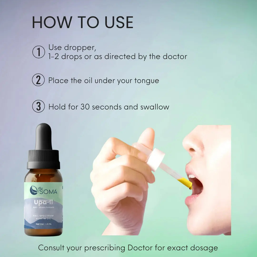 DivSoma Upana – Premium THC + CBD Oil Medical Cannabis Tincture (Daily Stress Relief).