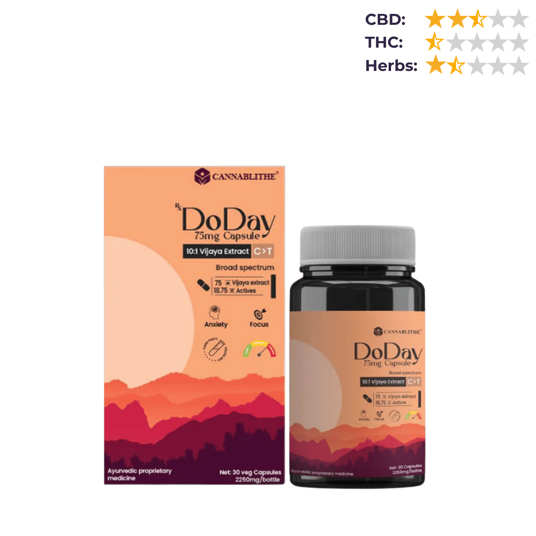 CannaBlithe DoDay 75mg 10:1 CBD:THC (30 caps).