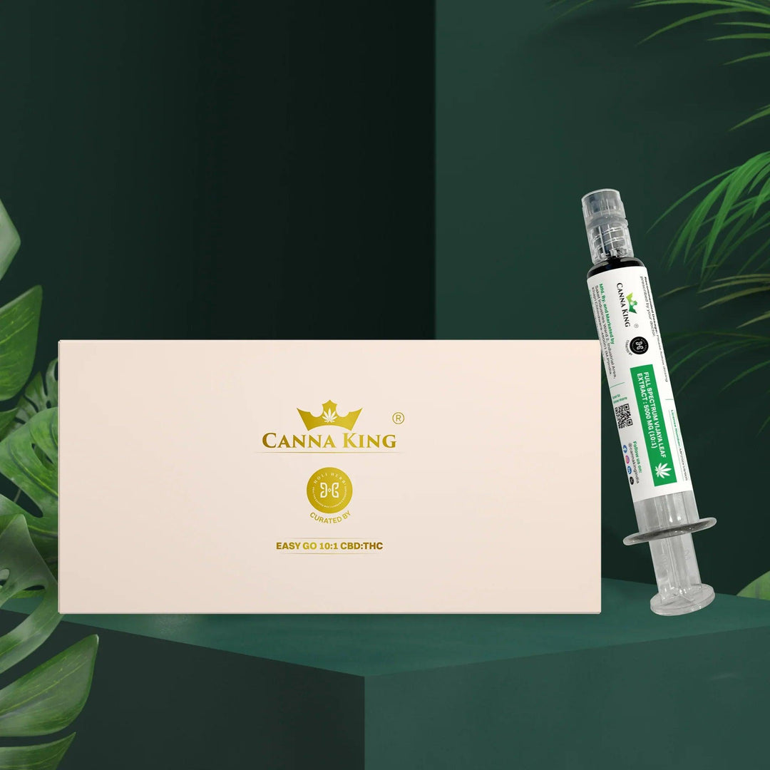 Cannaking- Easy Go: Full Spectrum Vijaya Extract, 5000 mg, 10:1 CBD:THCVijaya ExtractEasy Go: Vijaya Extract, 5000 mg - CBD THC Blend | Pain Relief