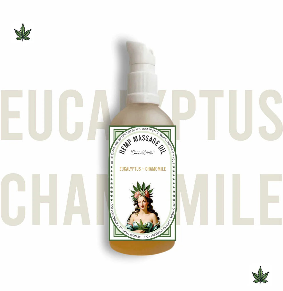River Remedy- Hemp Massage Oil-Eucalyptus + ChamomileHemp Massage OilHemp Massage Oil - Stress Relief & Relaxation