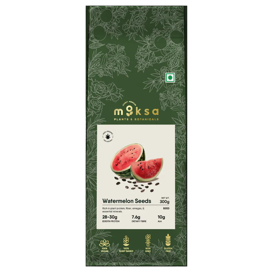 Moksa Organic Watermelon Seeds – Plant Protein Superfood for Heart, Skin & Digestion