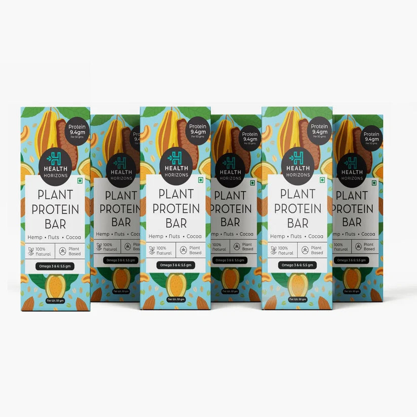 Health Horizons Protein Bar - Hemp Protein with Dates, Cashews, Almonds, Cacao Powder and Cacao Butter - CBD Store India