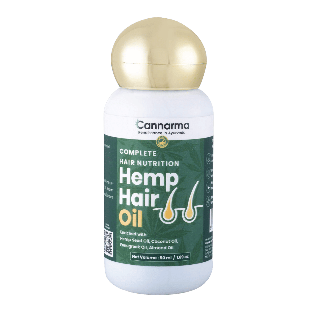 Cannarma Hemp Hair Oil With Coconut & Almond | Omega 3 & 6, Vitamin E | For Nourishes, Moisturizes & Hydrates Hair