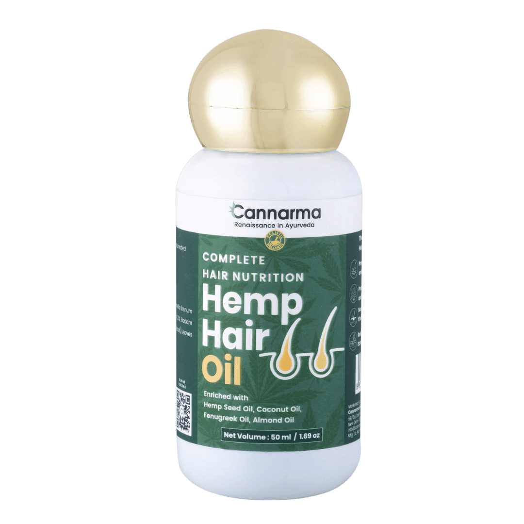 Cannarma Hemp Hair Oil With Coconut & Almond | Omega 3 & 6, Vitamin E | For Nourishes, Moisturizes & Hydrates Hair.