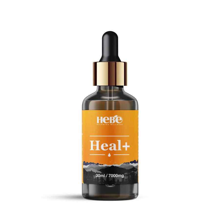 Hebe Heal+ - 7000mg (1:4 CBD:THC Ratio) - Full Spectrum CBD Oil for Pain Relief, Restful Sleep, Anxiety and Stress