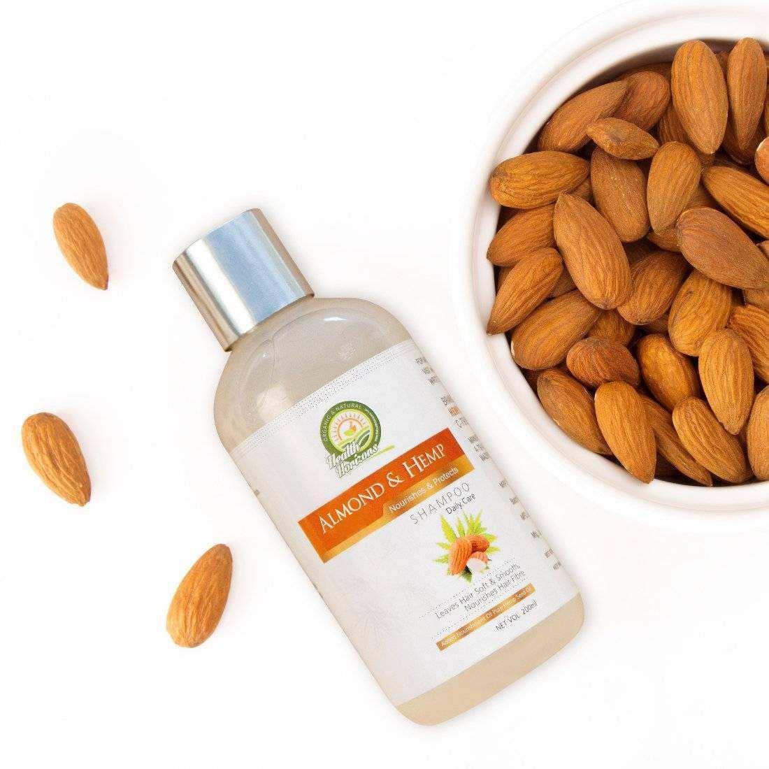 Health Horizons Almond Oil and Hemp Shampoo.