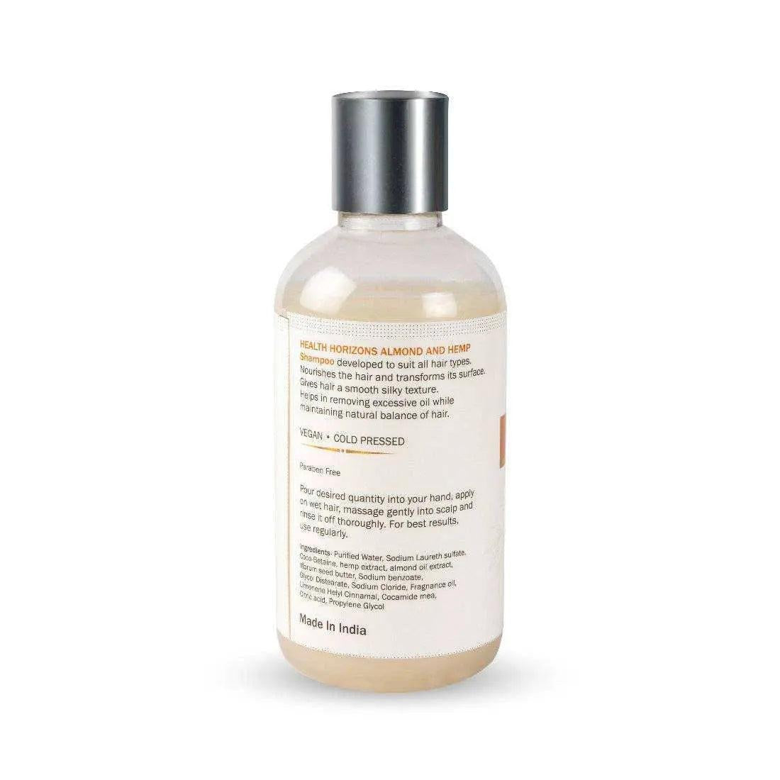 Health Horizons Almond Oil and Hemp Shampoo.