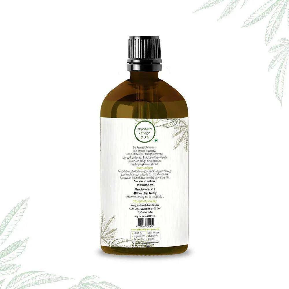 Health Horizons Ayurvedic Hemp Seed Oil |Skin & Hair| 100ml.