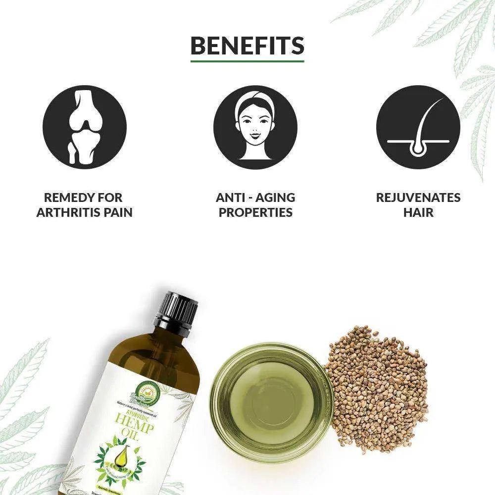 Health Horizons Ayurvedic Hemp Seed Oil |Skin & Hair| 100ml.