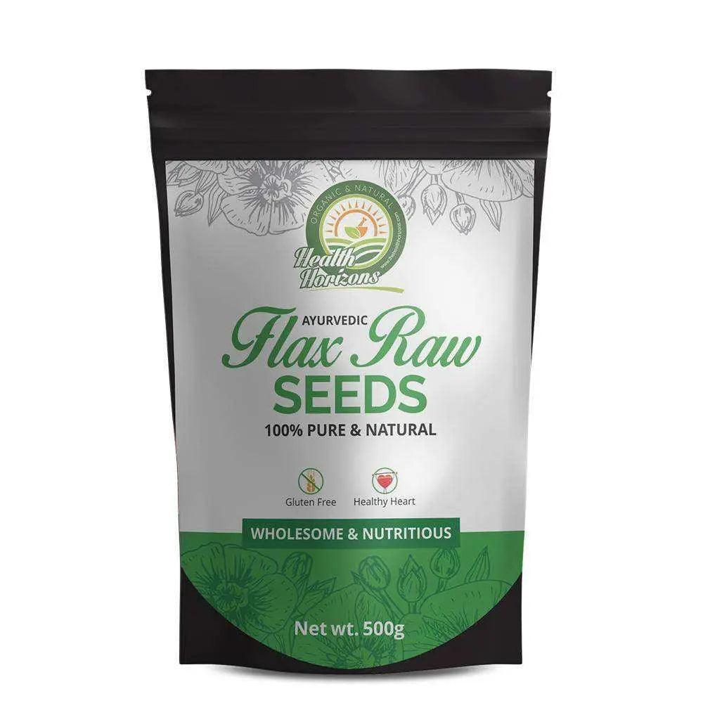 Health Horizons Ayurvedic Raw Flax Seeds – 500gm.