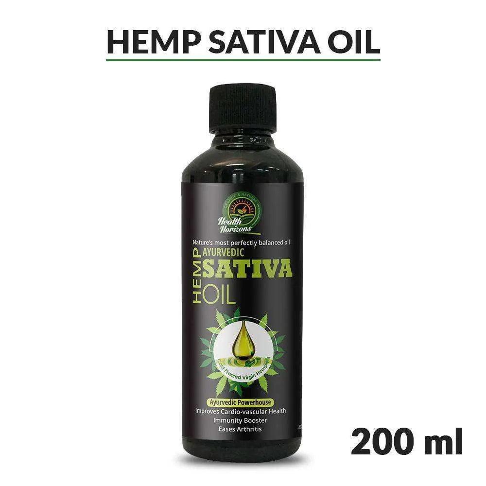 Health Horizons Ayurvedic Sativa Hemp Seed Oil 200ml.