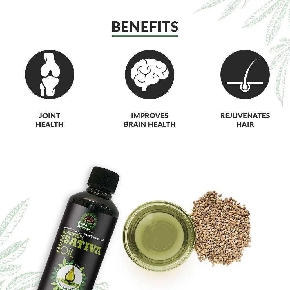 Health Horizons Ayurvedic Sativa Hemp Seed Oil 200ml.