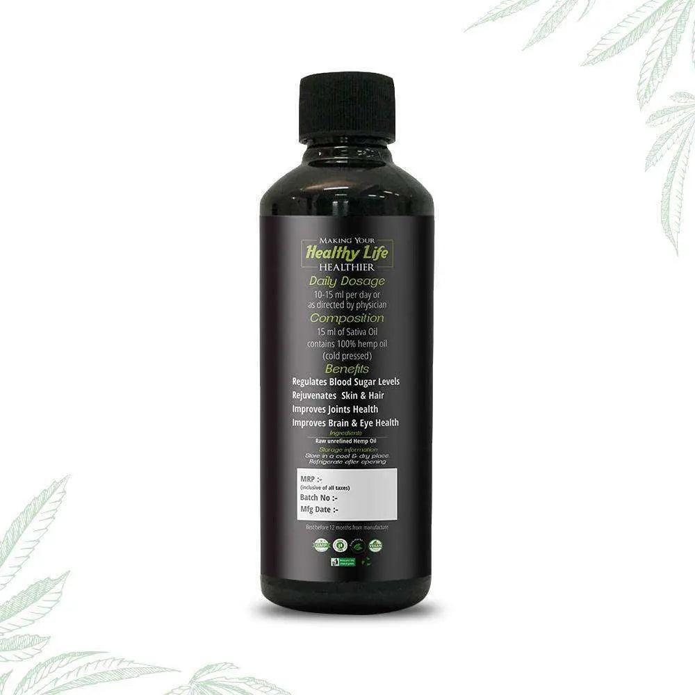 Health Horizons Ayurvedic Sativa Hemp Seed Oil Pack of 5 200ml Each.