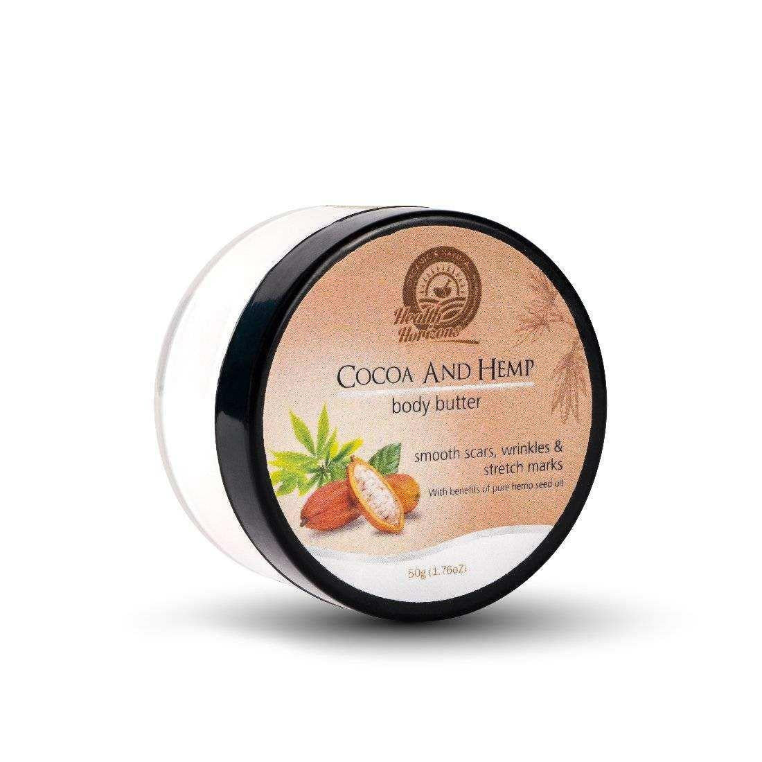 Health Horizons Cocoa and Hemp Body Butter Cream.