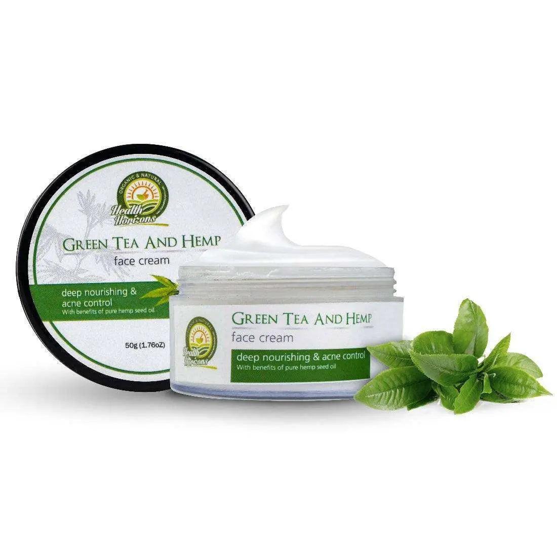 Health Horizons Green Tea and Hemp Face Cream.