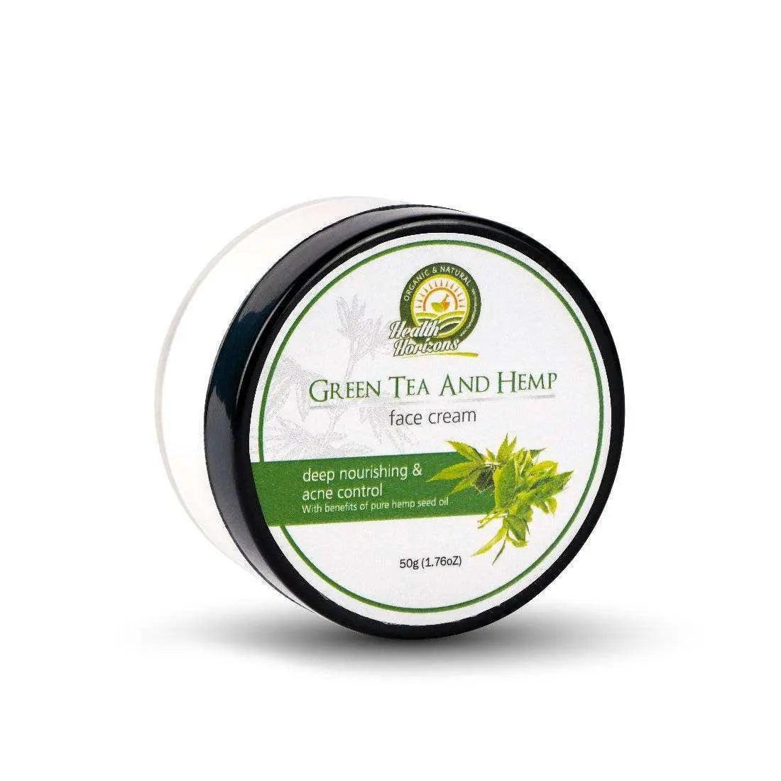 Health Horizons Green Tea and Hemp Face Cream.