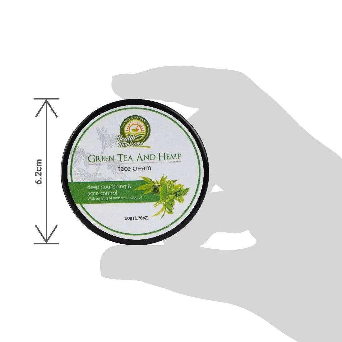 Health Horizons Green Tea and Hemp Face Cream.