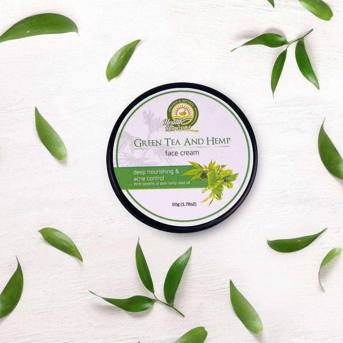 Health Horizons Green Tea and Hemp Face Cream.