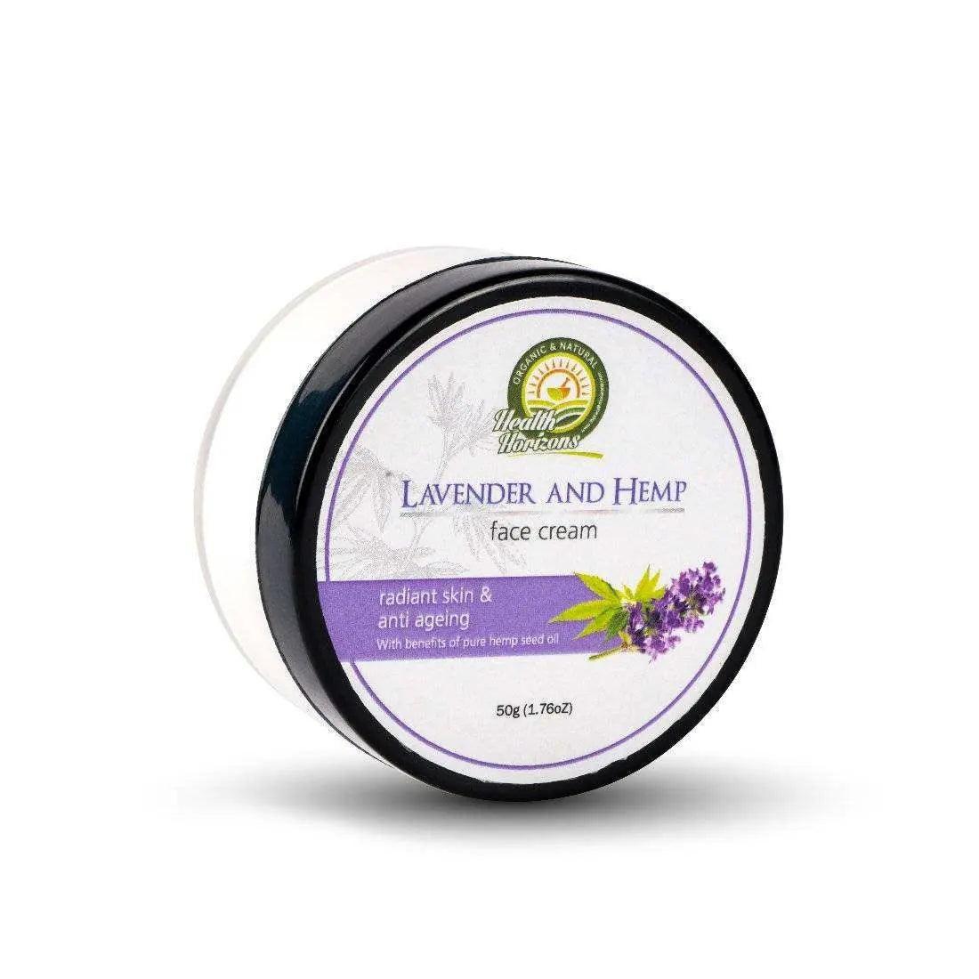 Health Horizons Lavender and Hemp Face Cream.