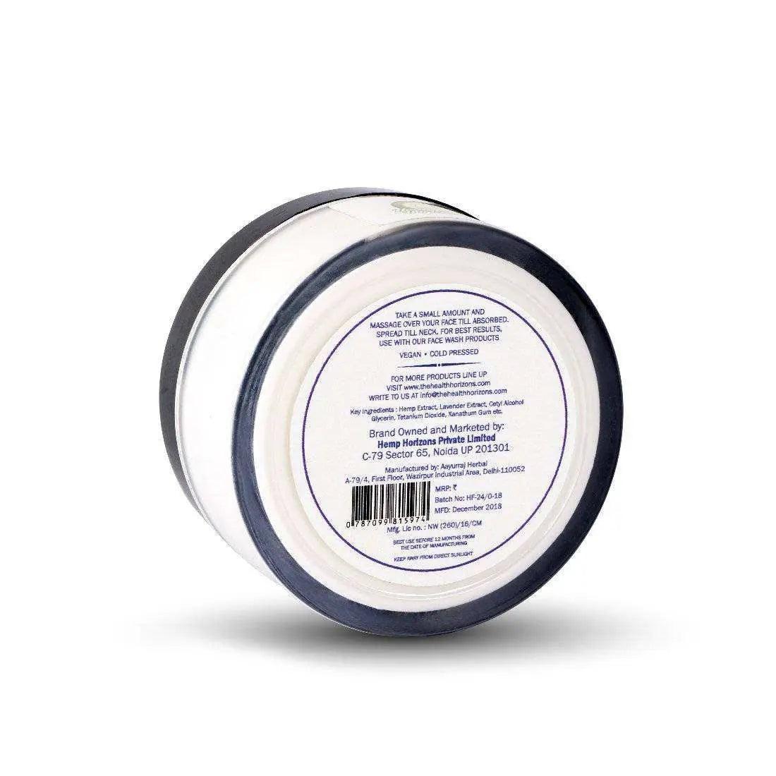 Health Horizons Lavender and Hemp Face Cream.