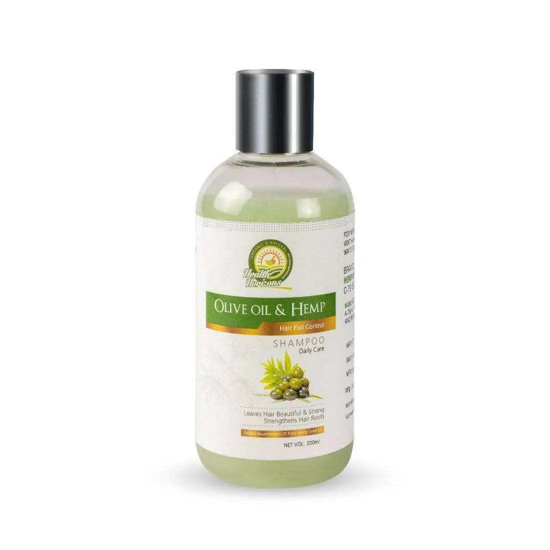 Health Horizons Olive Oil and Hemp Shampoo.