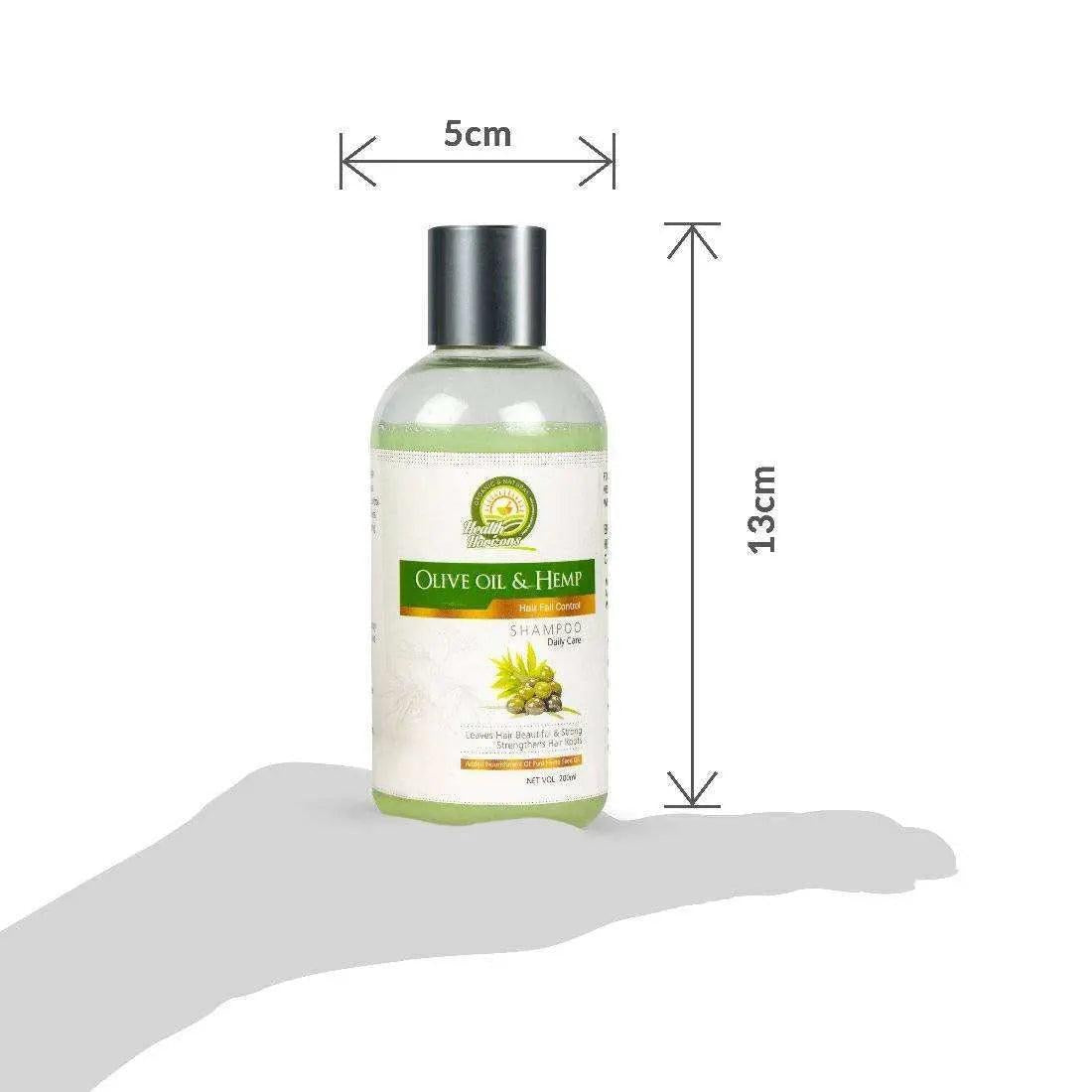 Health Horizons Olive Oil and Hemp Shampoo.