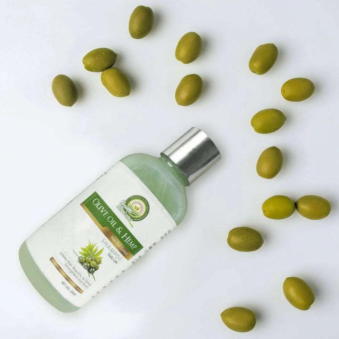 Health Horizons Olive Oil and Hemp Shampoo.