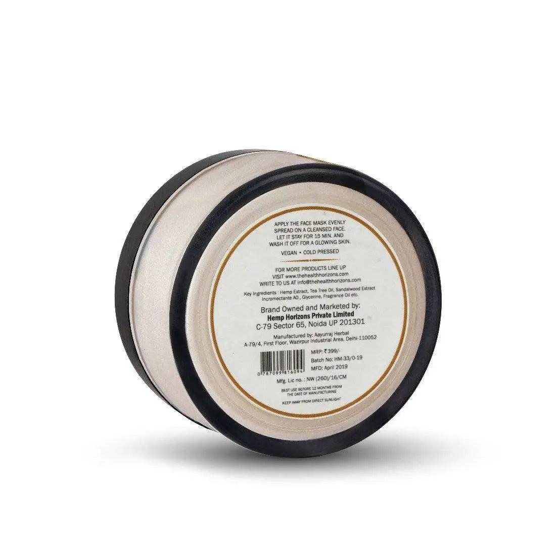 Health Horizons Sandalwood and Hemp Face Mask.