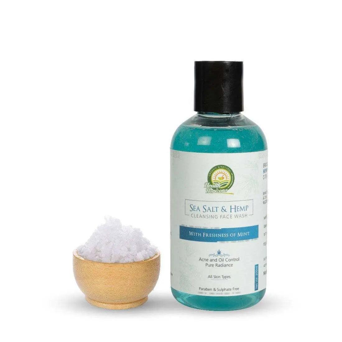 Health Horizons Sea Salt and Hemp Cleansing Face Wash.