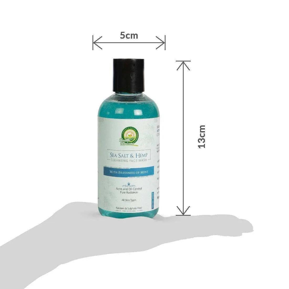 Health Horizons Sea Salt and Hemp Cleansing Face Wash.