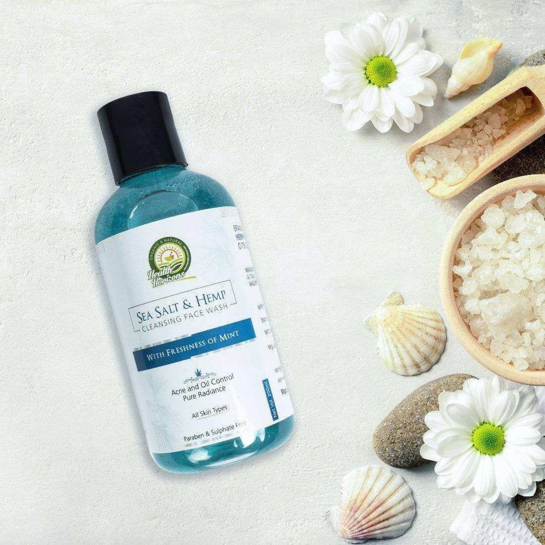 Health Horizons Sea Salt and Hemp Cleansing Face Wash.
