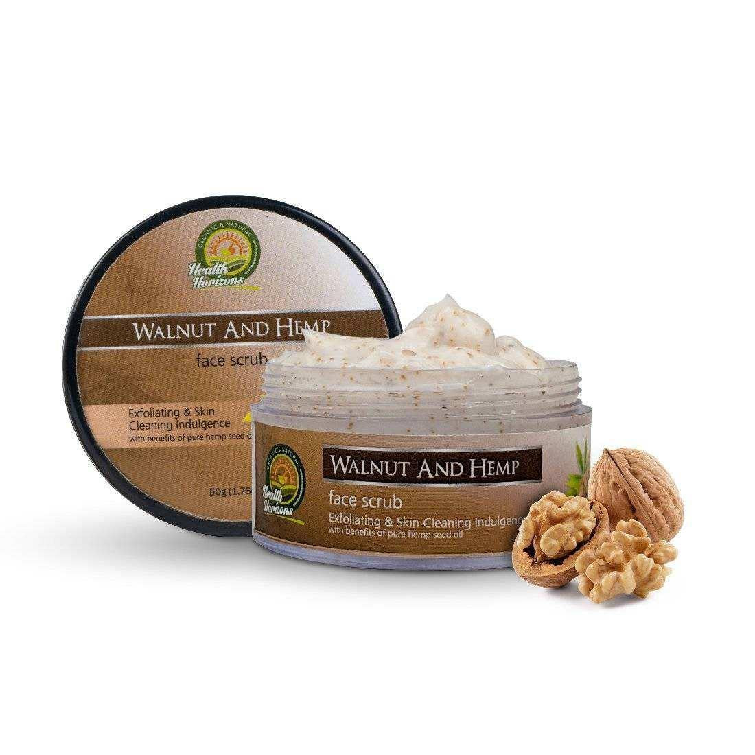 Health Horizons Walnut and Hemp Face Scrub.