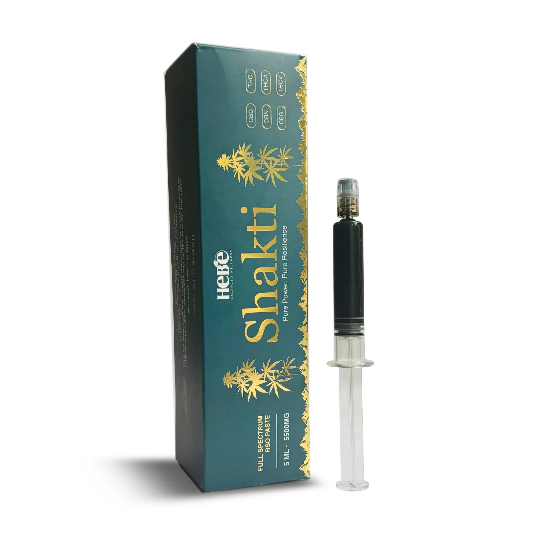 Hebe Shakti – Full‑Spectrum RSO Paste for Chemotherapy Support | 5 ml Luer‑Lock Syringe.