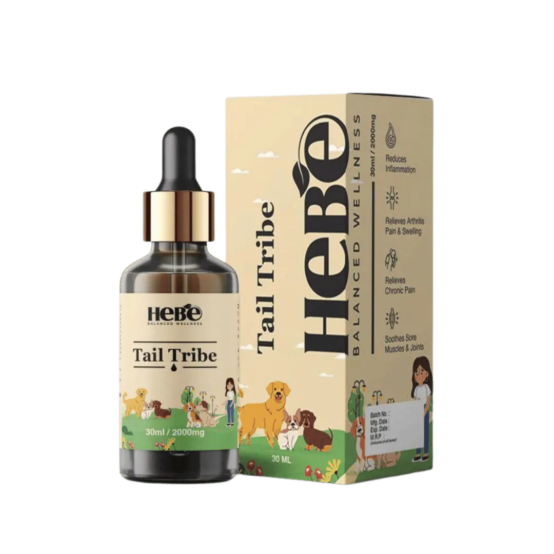 Hebe Tail Tribe | 2000 mg Broad Spectrum CBD Oil for Pets Anxiety.