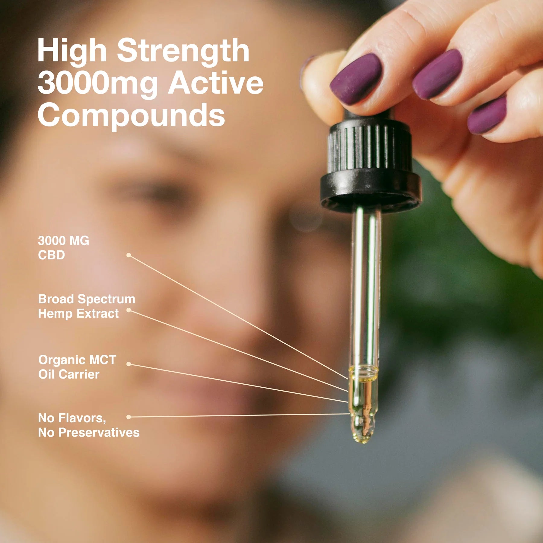 Hebe Bliss- Broad Spectrum CBD Oil 3000MG (Zero THC).