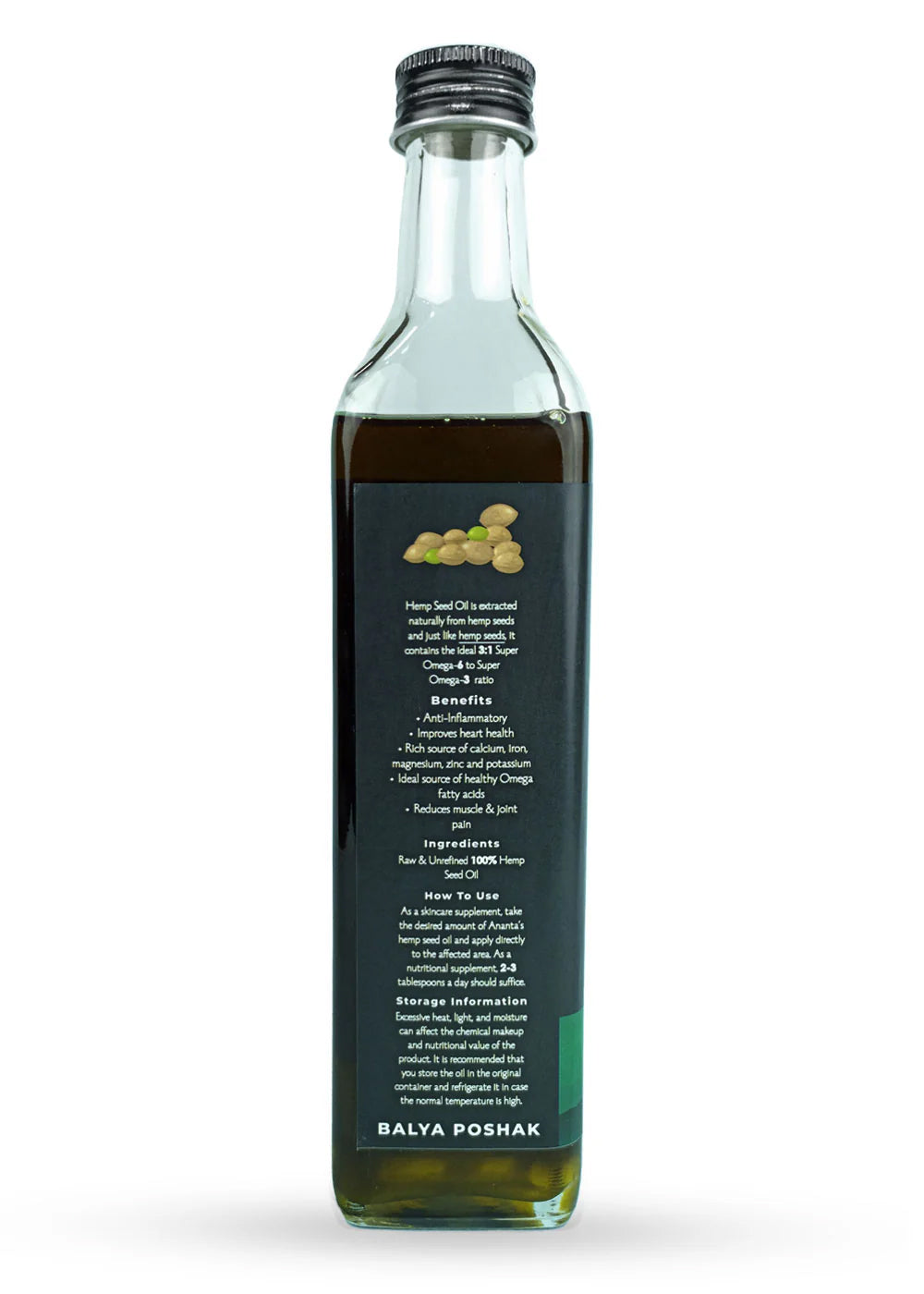 ANANTA HEMP SEED OIL (COLD PRESSED)