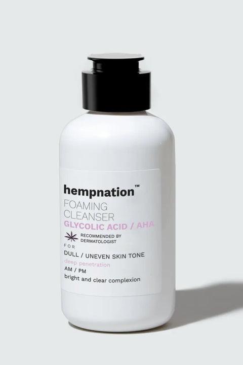Hempnation - Glycolic Acid Foaming Cleanser – Bright and Clear Complexion - Dull / Uneven Skin.