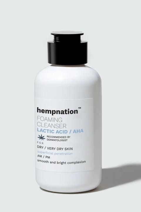 Hempnation - Lactic Acid Foaming Cleanser - Smooth and Bright - Dry & Dull Skin.