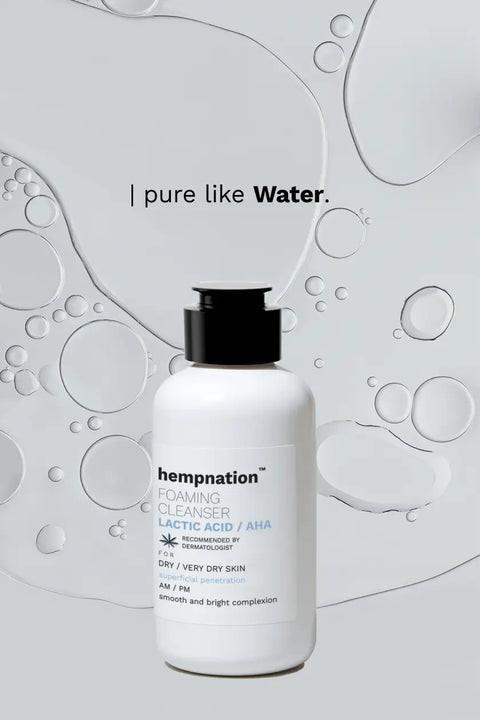 Hempnation - Lactic Acid Foaming Cleanser - Smooth and Bright - Dry & Dull Skin.