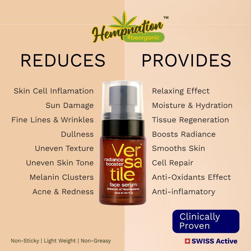 Hempnation Versatile Radiance Booster Face SerumFace serumVersatile Radiance Booster Serum - Hempnation | Hydration, Rejuvenation