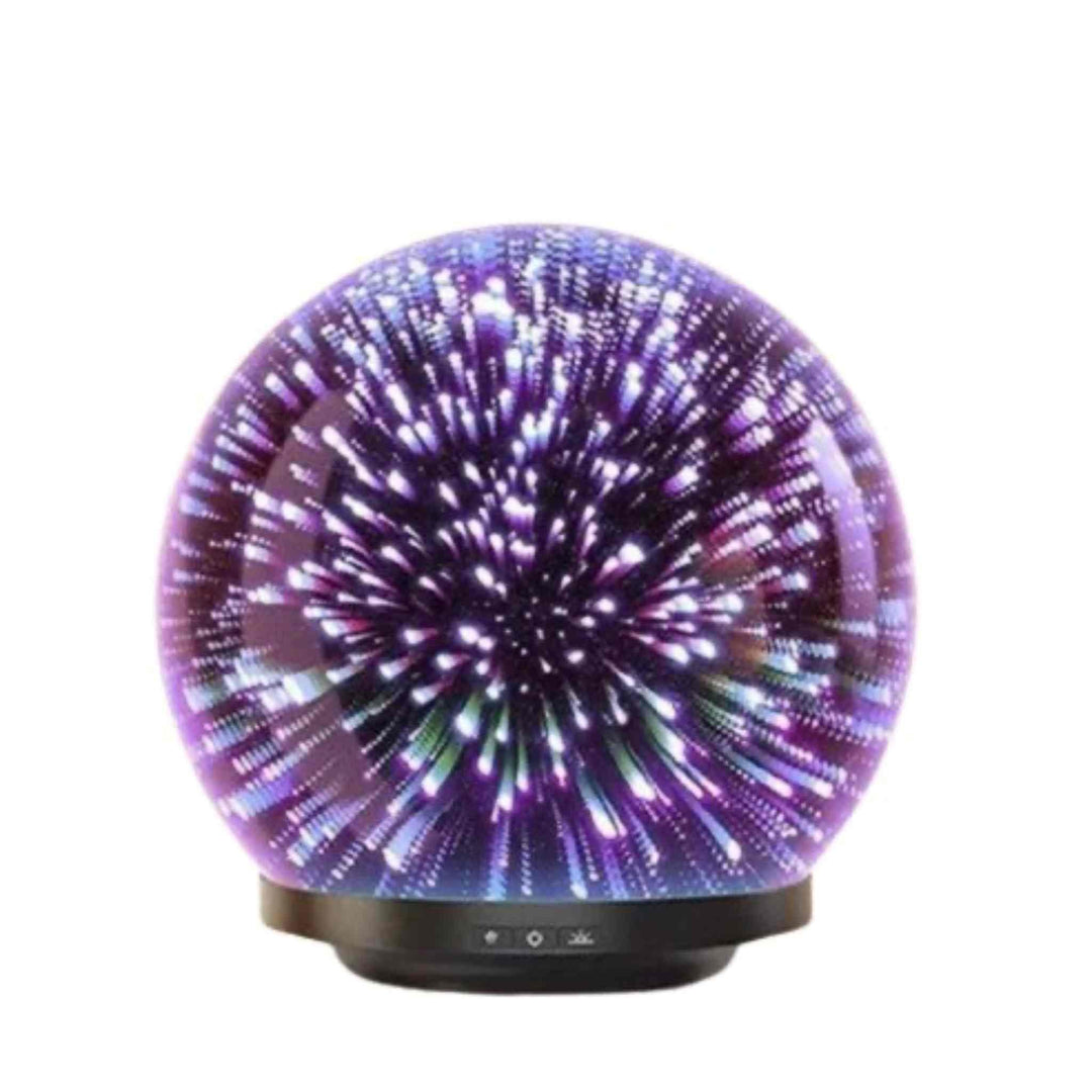 Blue Tree Aroma - 3D Glass Mistifier (Free Lavender Kashmir Essential Oil 10 ml)3D Glass Diffuser3D Glass Aroma Diffuser - Free Lavender Oil| Oil Humidifier, Colorful Ambience
