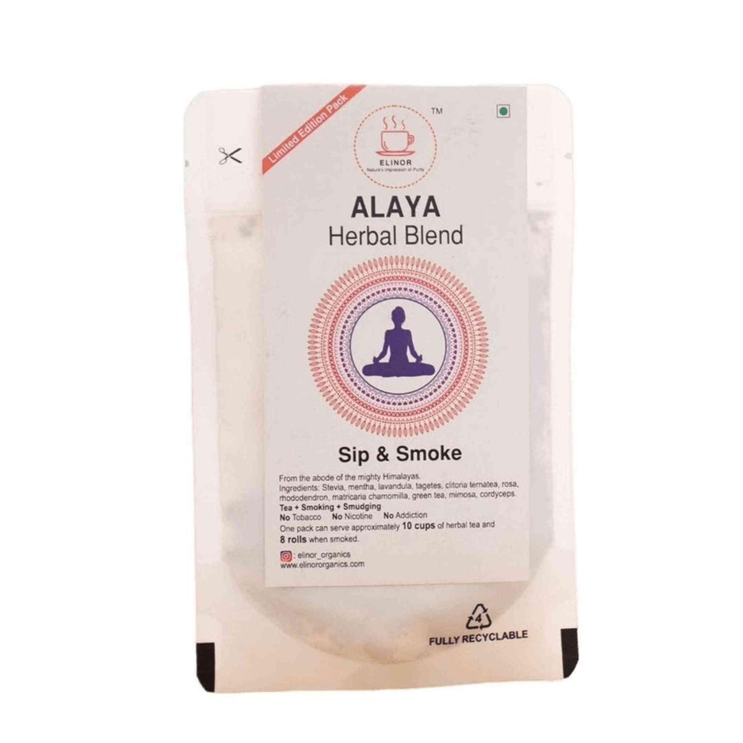 Elinor Organics | Alaya | Herbal Smoking BlendHerbal BlendAlaya Herbal Smoking Blend - Organics | Natural Ingredients