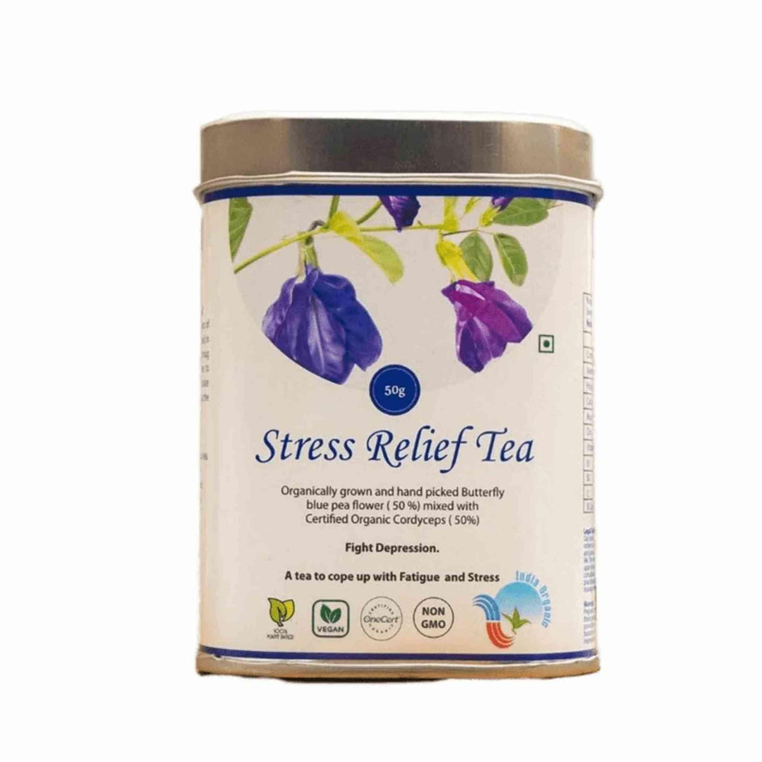 Elinor Organics | Stress Relief Tea (Cordyceps Blue Tea)Herbal TeaElinor Organics Stress Relief Tea - Cordyceps Blue Tea | Boost Mood, Fight Fatigue